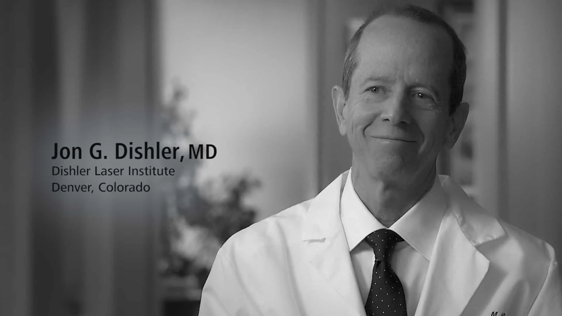A black and white photo of dr. Dishler